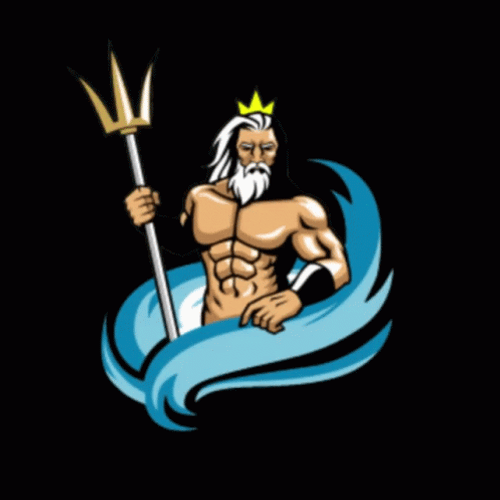Greek God Poseidon Animated Logo GIF