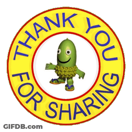 Green Acorn Thank You For Sharing GIF