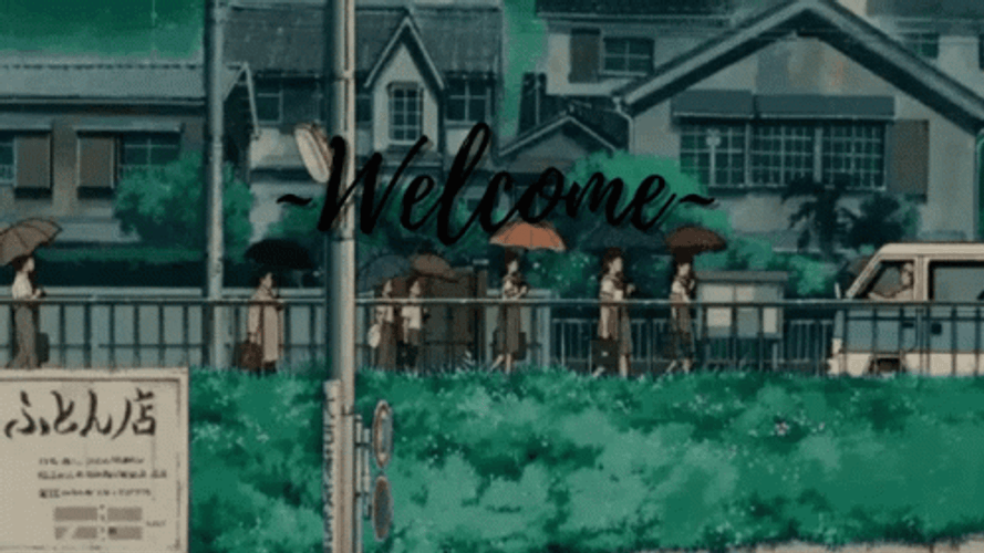 Green Aesthetic Anime Discord Welcome GIF