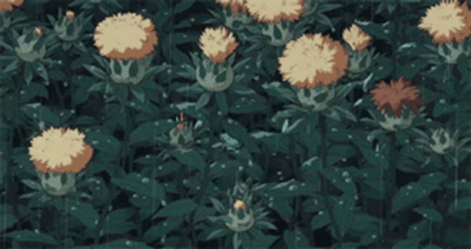 Green Aesthetic Safflowers Only Yesterday GIF