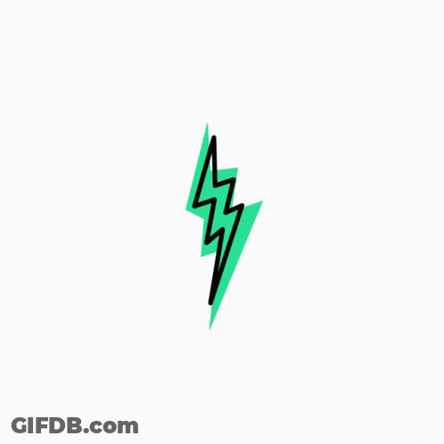 Green And Black Lightning Bolt GIF