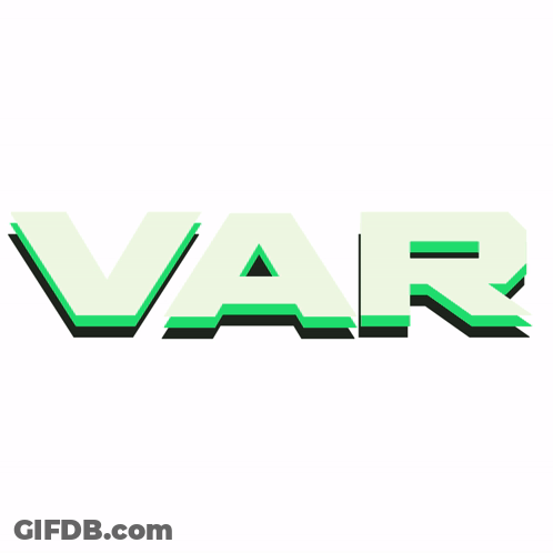 Green And Black Logo Saying Var GIF