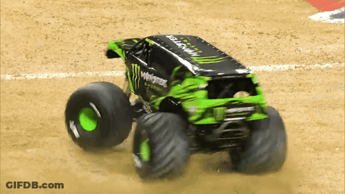 Green And Black Monster Truck GIF
