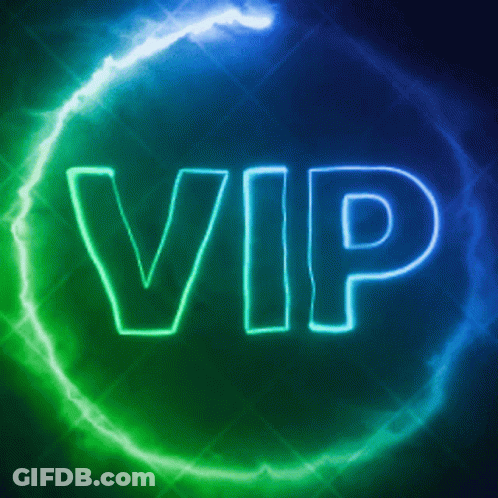 Green And Blue Circle With VIP GIF