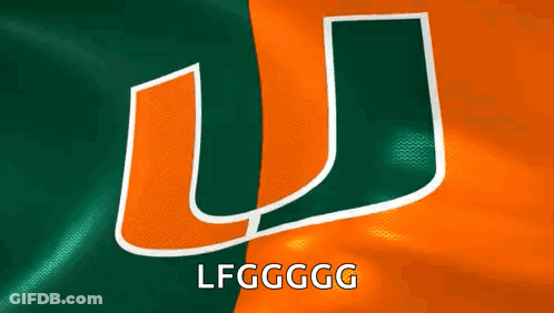 Green And Orange Flag With U GIF