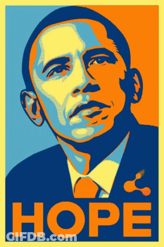 Green And Purple Barack Obama Hope GIF