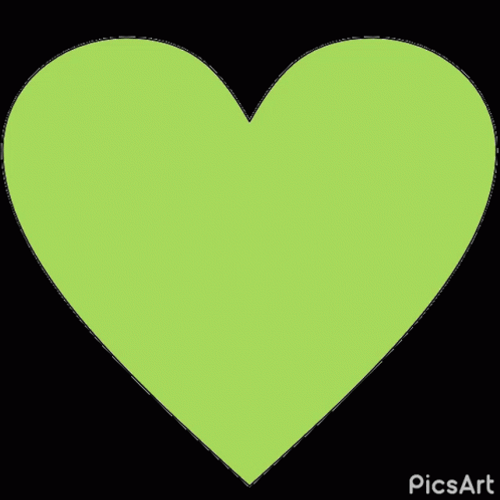 Green And Rainbow Heart GIF