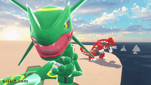 Green And Red Cartoon Character With Letter O On Sleeve GIF
