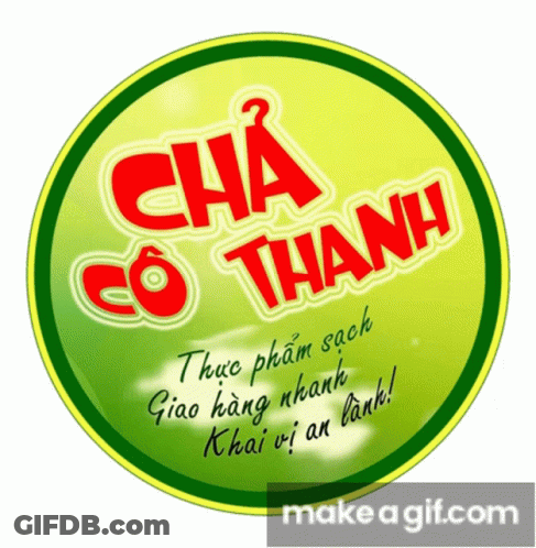 Green And Red Circle Saying Cha GIF