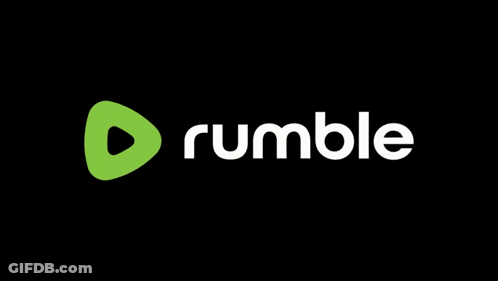 Green And White Rumble Logo With Lightning GIF