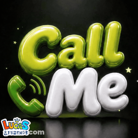 Green And White Sign Saying Call Me By Lucas And Friends GIF