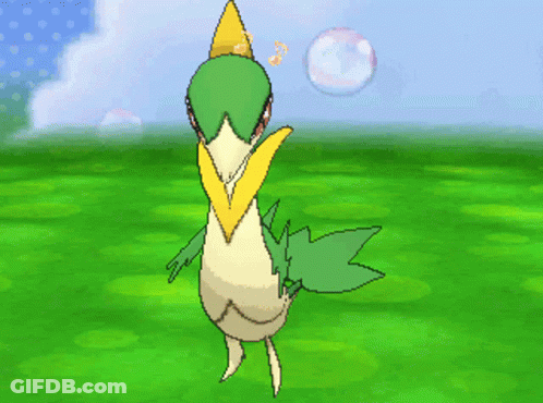 Green And Yellow Bird With Crown In Field GIF