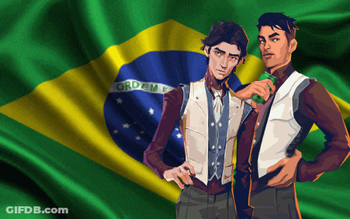 Green And Yellow Flag With Blue Circle GIF