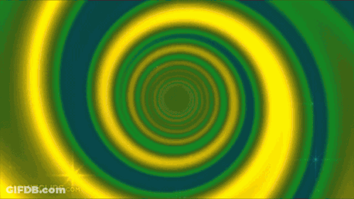 Green And Yellow Hypnotic Swirl GIF