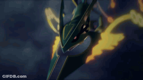Green And Yellow Monster With Red Eyes GIF