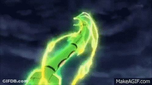 Green And Yellow Pokemon Flying Through Air GIF