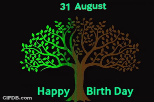 Green And Yellow Tree 31 August GIF