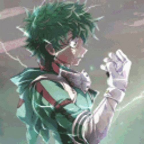 Green Anime Lighting By Izuku Midoriya GIF