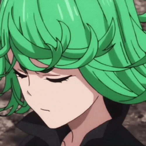 Green Anime Tatsumaki Sleeping GIF
