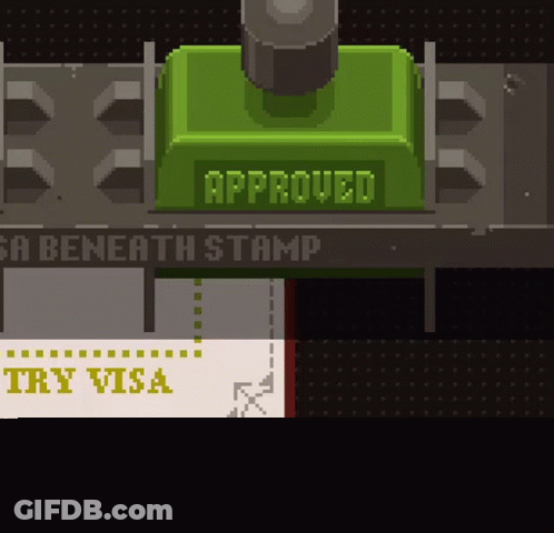 Green Approved Stamp On Visa GIF