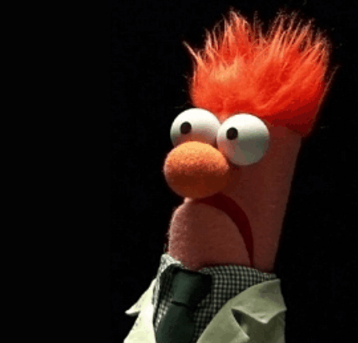 Green Arrow Beaker Terrified FAce GIF