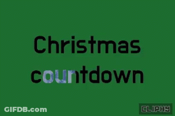 Green Background Christmas Countdown GIF