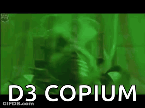 Green Background D3 Copium GIF