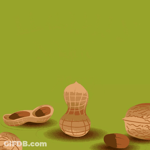 Green Background Happy Nut Day GIF