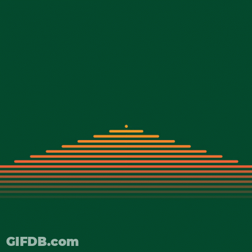 Green Background Orange Arrow Lines GIF