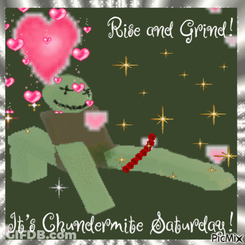 Green Background Pink Hearts Rise And Grind GIF