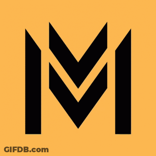 Green Background With Black Letter M GIF