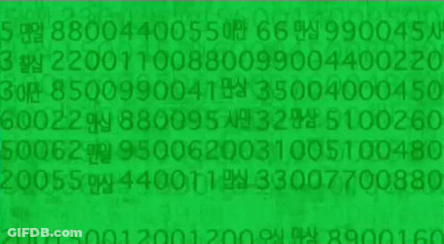 Green Background With Chinese Characters And Numbers GIF