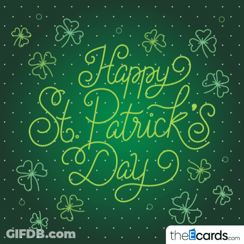 Green Background With Happy St. Patrick's Day GIF