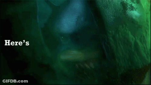 Green Background With Here's Written GIF