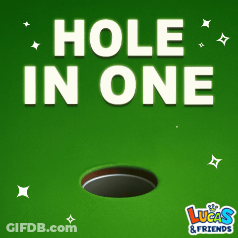 Green Background With Hole In One GIF