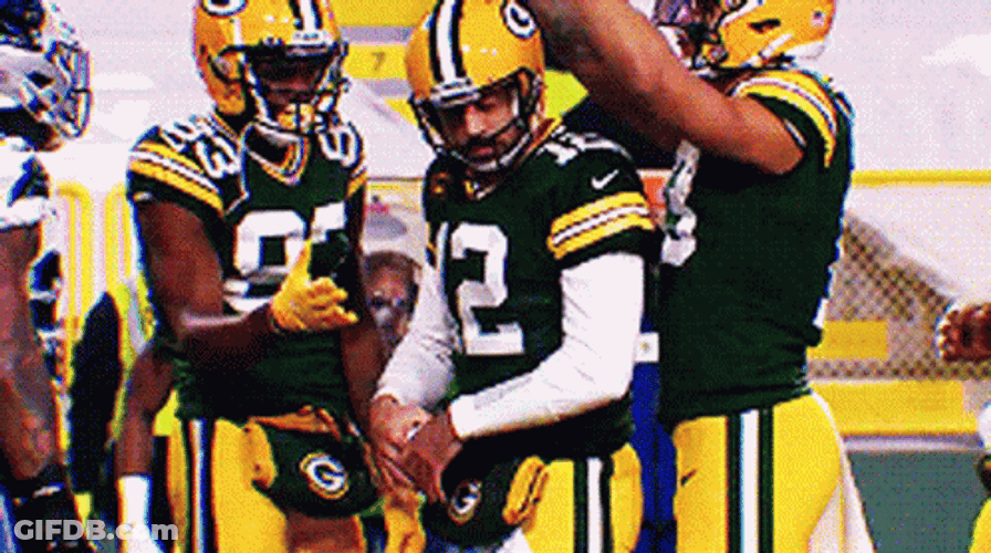 Green Bay Packers Aaron Rodgers Team Support GIF
