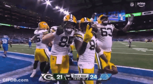 Green Bay Packers Celebrating 2Nd & Goal GIF
