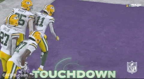 Green Bay Packers Celebrating Touchdown GIF