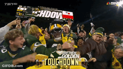 Green Bay Packers Celebrating Win Over Chicago Bears GIF
