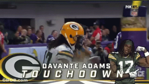 Green Bay Packers Davante Adams On Screen GIF