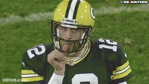 Green Bay Packers Football Player Sticking Tongue Out GIF
