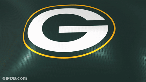 Green Bay Packers Logo On Dark Green Background GIF