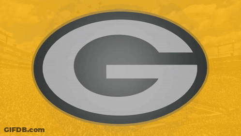 Green Bay Packers Logo On Yellow Background GIF