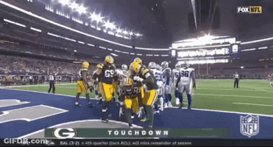 Green Bay Packers Mike McCarthy Touchdown GIF