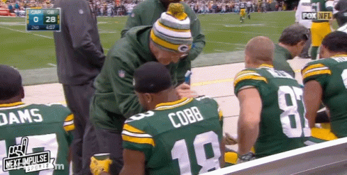 Green Bay Packers Player Cobb Kneeling GIF