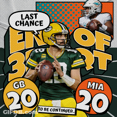 Green Bay Packers Player Holding Football Last Chance GIF