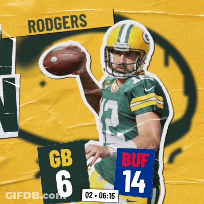 Green Bay Packers Player Holding Football GIF