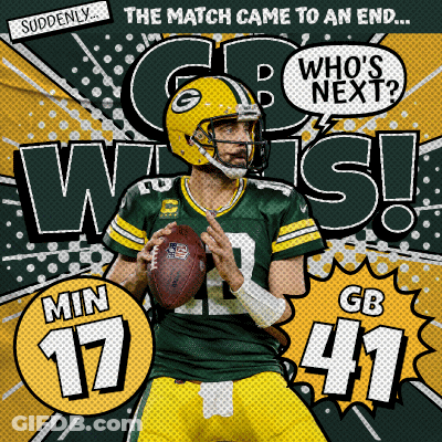 Green Bay Packers Player Holding Football GIF