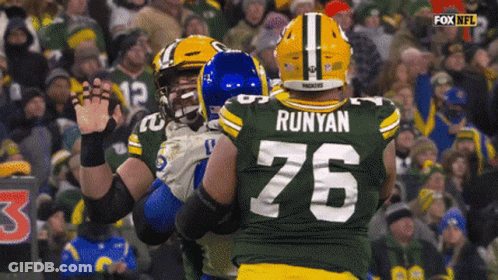 Green Bay Packers Player Number 76 Jersey GIF