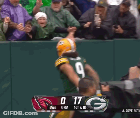 Green Bay Packers Player Number 9 GIF